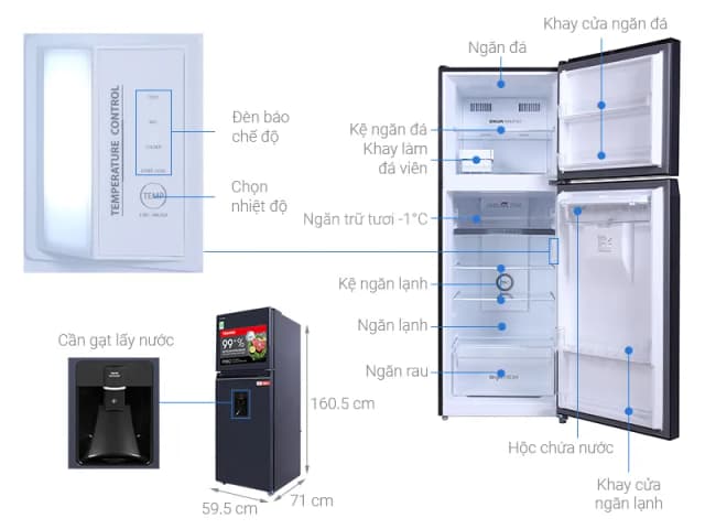 So sánh giá Tủ lạnh Toshiba Inverter 311 lít GR-RT395WE-PMV(06)-MG rẻ nhất? - Ảnh 6