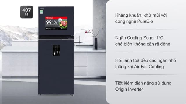 So sánh giá Tủ lạnh Toshiba Inverter 407 lít GR-RT535WE-PMV(06)-MG rẻ nhất? - Ảnh 3