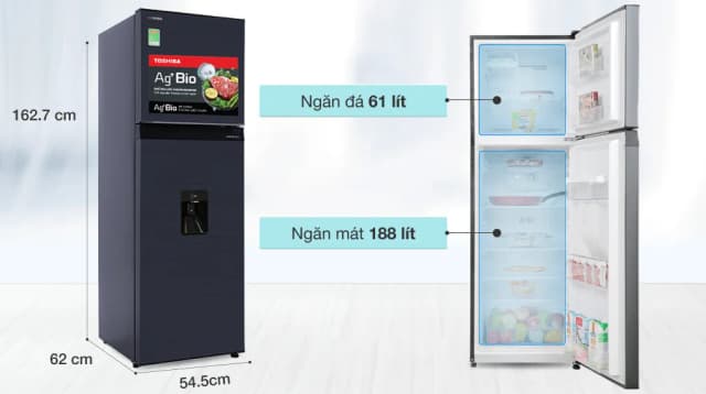So sánh giá Tủ lạnh Toshiba Inverter 249 lít GR-RT325WE-PMV(06)-MG rẻ nhất? - Ảnh 3
