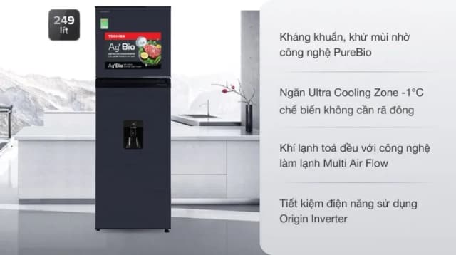 So sánh giá Tủ lạnh Toshiba Inverter 249 lít GR-RT325WE-PMV(06)-MG rẻ nhất? - Ảnh 10