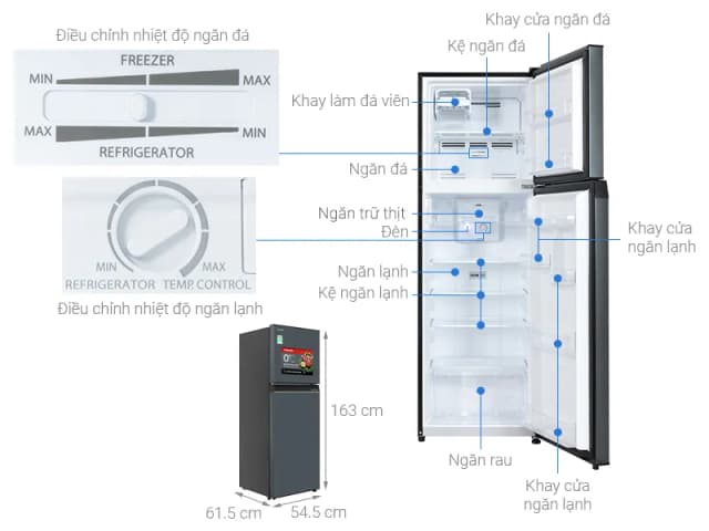 So sánh giá Tủ lạnh Toshiba Inverter 253 lít GR-RT329WE-PMV(52) rẻ nhất? - Ảnh 5
