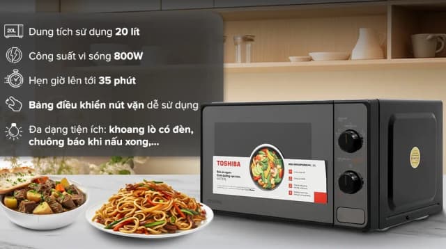 So sánh giá Lò vi sóng có nướng Toshiba MM2-MG20PE(BM)VN 20 lít rẻ nhất? - Ảnh 2