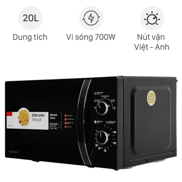 So sánh giá Lò vi sóng Toshiba MWP-MM20P(BK) 20 lít rẻ nhất? - Ảnh 2