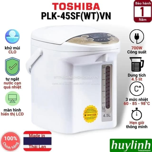 So sánh giá Bình thủy điện Toshiba PLK-45SF(WT)VN 4.5 lít rẻ nhất? - Ảnh 7