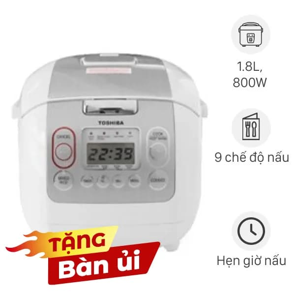 So sánh giá Nồi cơm điện tử Toshiba 1.8 lít RC-18NMFVN(WT) rẻ nhất? - Ảnh 3