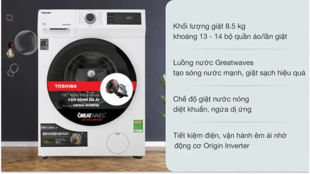 So sánh giá Máy giặt Toshiba Inverter 8.5 Kg TW-BH95S2V WK rẻ nhất? - Ảnh 3