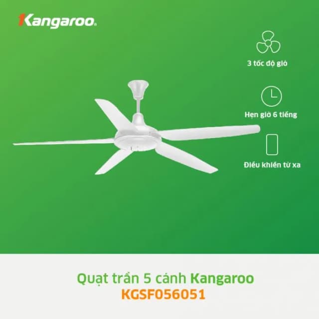 So sánh giá Quạt trần Kangaroo 5 cánh KGSF056051 56W rẻ nhất? - Ảnh 14