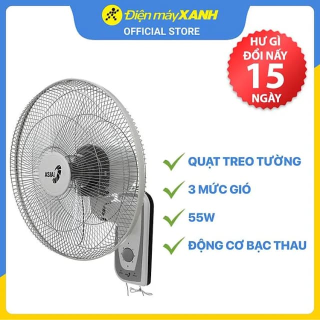 So sánh giá Quạt treo tường Asia 3 cánh VY357690 55W rẻ nhất? - Ảnh 14