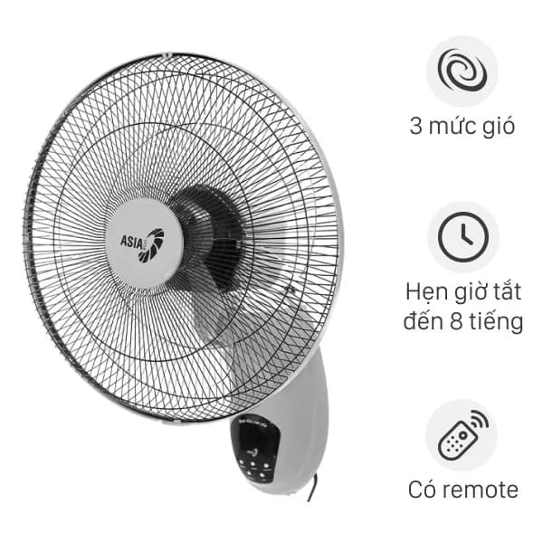 So sánh giá Quạt treo tường Asia 3 cánh VY377790 55W rẻ nhất? - Ảnh 2