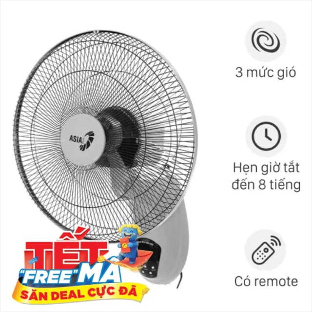 So sánh giá Quạt treo tường Asia 3 cánh VY377790 55W rẻ nhất? - Ảnh 9