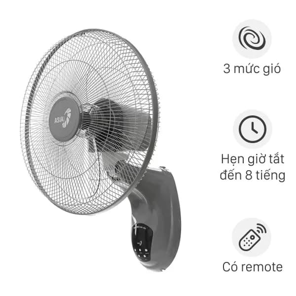 Quạt treo tường Asia 3 cánh VY377990 55W - Ảnh 1