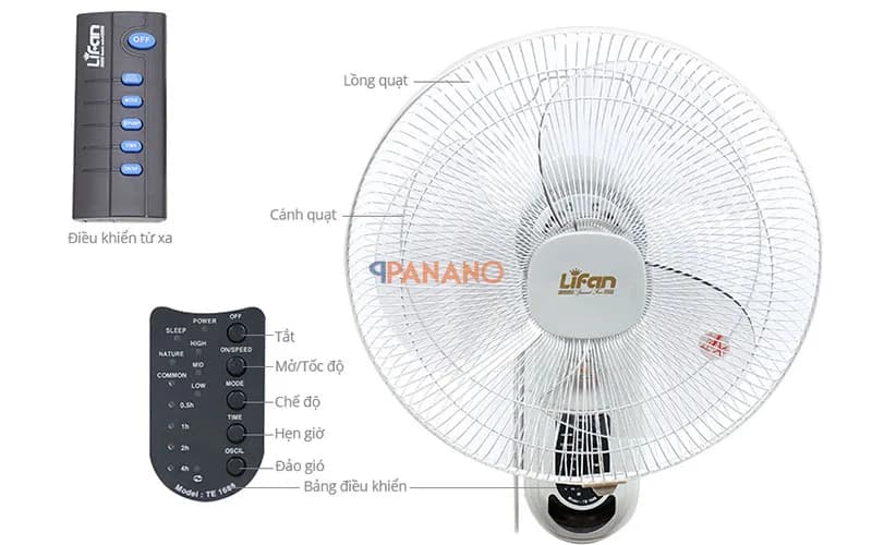 Quạt treo tường Lifan 3 cánh TE-1688 50W - Giá rẻ nhất hôm nay - Ảnh 11