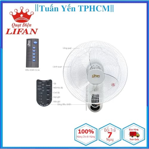 Quạt treo tường Lifan 3 cánh TE-1688 50W - Giá rẻ nhất hôm nay - Ảnh 12