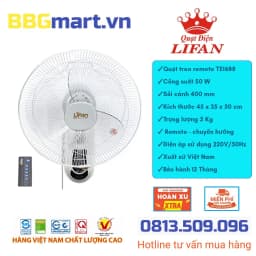 Quạt treo tường Lifan 3 cánh TE-1688 50W - Giá rẻ nhất hôm nay - Ảnh 13