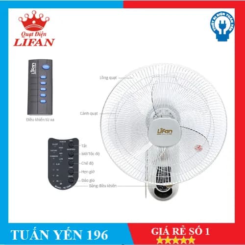 Quạt treo tường Lifan 3 cánh TE-1688 50W - Giá rẻ nhất hôm nay - Ảnh 14