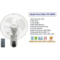 Quạt treo tường Lifan 3 cánh TE-1688 50W - Giá rẻ nhất hôm nay - Ảnh 5