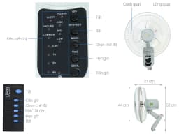 Quạt treo tường Lifan 3 cánh TE-1688 50W - Giá rẻ nhất hôm nay - Ảnh 7