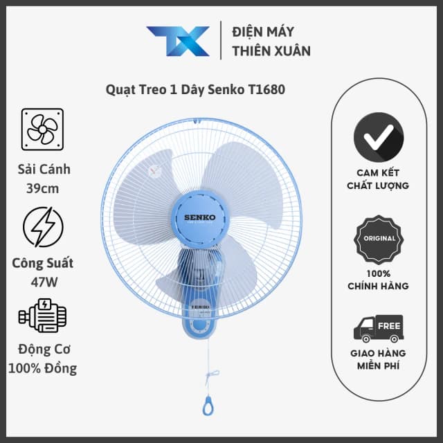 So sánh giá Quạt treo tường Senko 3 cánh T1680 47W rẻ nhất? - Ảnh 20