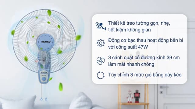 So sánh giá Quạt treo tường Senko 3 cánh TC1626 47W rẻ nhất? - Ảnh 18