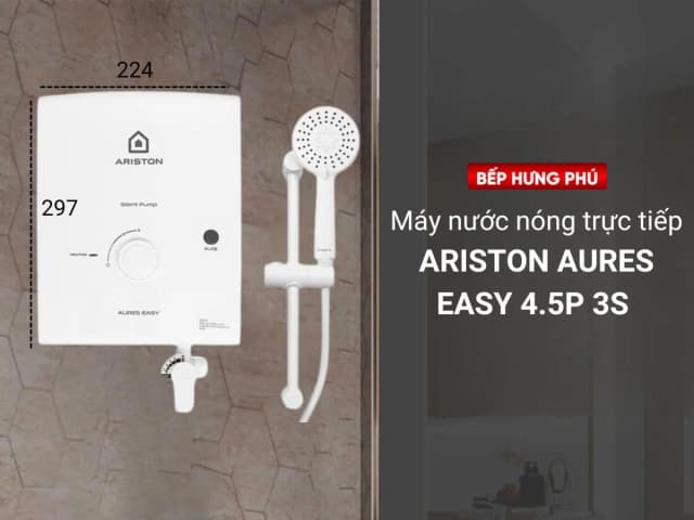 Top 1 so sánh giá Máy nước nóng trực tiếp Ariston 4500W AURES EASY 4.5P 3S - Tìm sản phẩm giá rẻ nhất - Ảnh 5