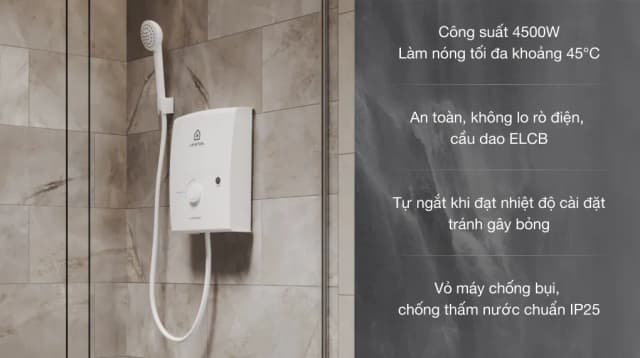 Top 1 so sánh giá Máy nước nóng trực tiếp Ariston 4500W AURES EASY 4.5P 3S - Tìm sản phẩm giá rẻ nhất - Ảnh 10