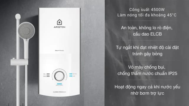 So sánh giá Máy nước nóng trực tiếp Ariston 4500W AURES PREMIUM+ 4.5P rẻ nhất? - Ảnh 3