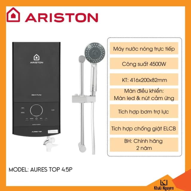 So sánh giá Máy nước nóng trực tiếp Ariston 4500W AURES TOP 4.5P rẻ nhất? - Ảnh 16