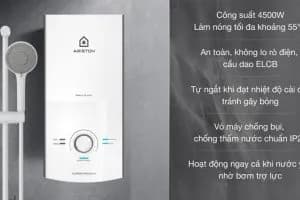 So sánh giá Máy nước nóng trực tiếp Ariston 4500W AURES EASY 4.5 D rẻ nhất? - Ảnh 12