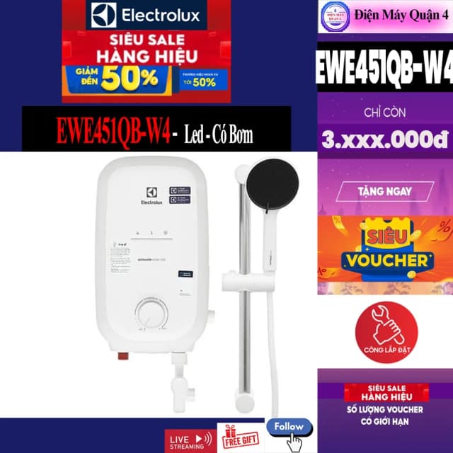 Top 1 so sánh giá Máy nước nóng trực tiếp Electrolux 4500W EWE451QB-W4 - Tìm sản phẩm giá rẻ nhất - Ảnh 5