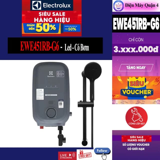 Top 1 so sánh giá Máy nước nóng trực tiếp Electrolux 4500W EWE451SB-G6 - Tìm sản phẩm giá rẻ nhất - Ảnh 19