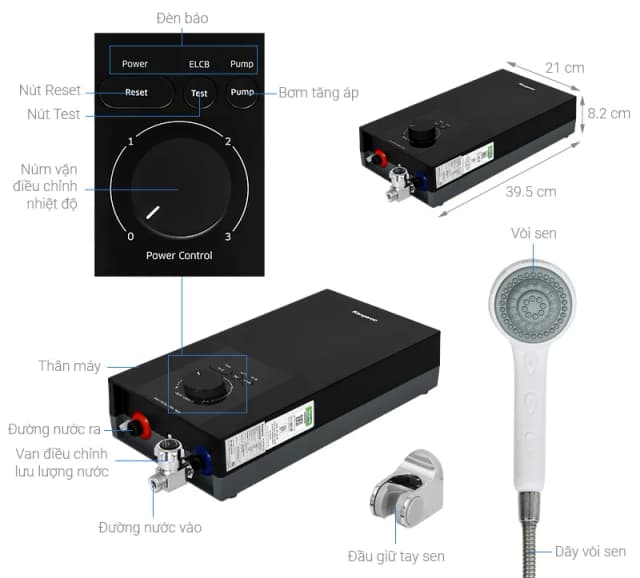 So sánh giá Máy nước nóng trực tiếp Kangaroo 4500W KGWD45P2 rẻ nhất?