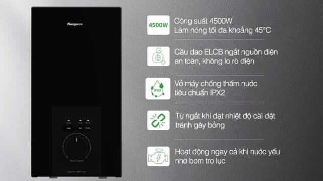 Top 1 so sánh giá Máy nước nóng trực tiếp Kangaroo 4500W KGWD45P2 - Tìm sản phẩm giá rẻ nhất - Ảnh 10