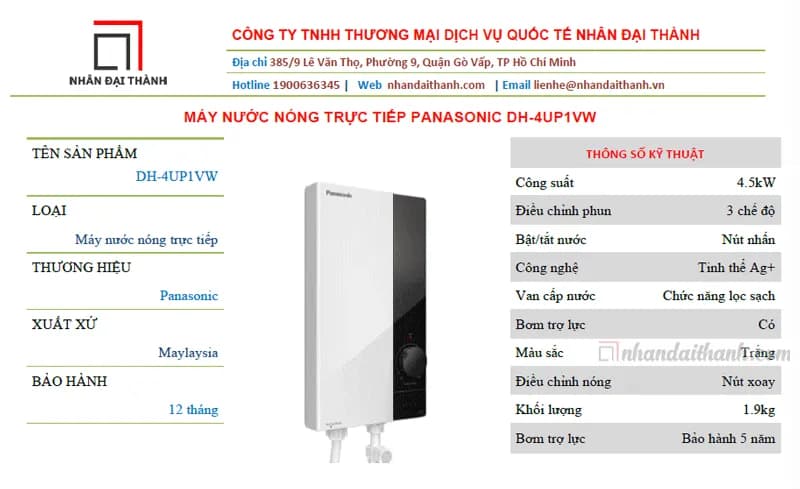 So sánh giá Máy nước nóng trực tiếp Panasonic 4500W DH-4UP1VW - Tìm sản phẩm giá rẻ nhất - Ảnh 14