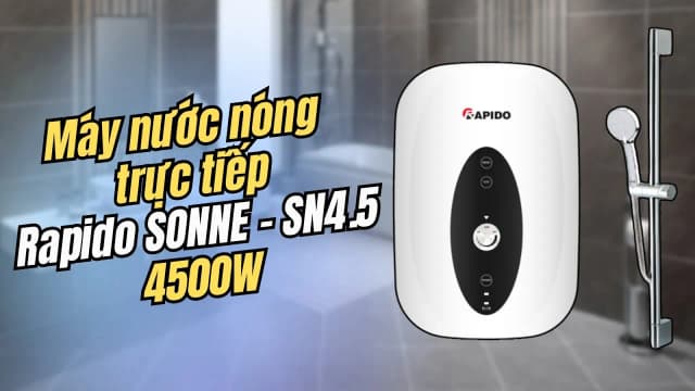 Top 1 so sánh giá Máy nước nóng trực tiếp Rapido 4500W SONNE - SN4.5 - Tìm sản phẩm giá rẻ nhất - Ảnh 4