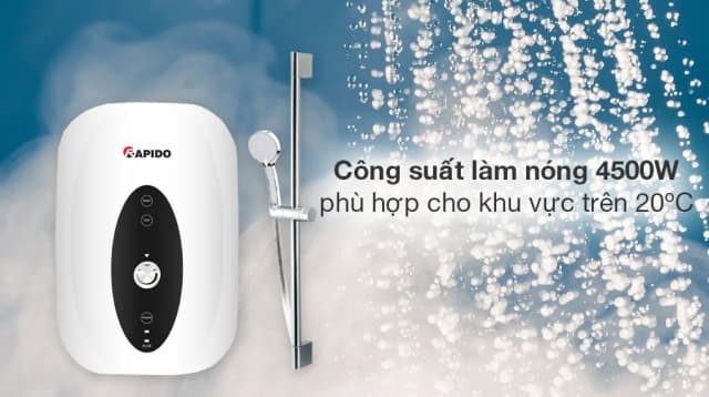 Top 1 so sánh giá Máy nước nóng trực tiếp Rapido 4500W SONNE - SN4.5 - Tìm sản phẩm giá rẻ nhất - Ảnh 7