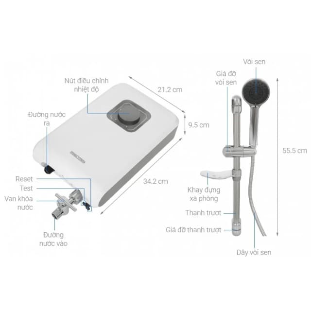 So sánh giá Máy nước nóng trực tiếp Stiebel Eltron 4500W DS 45 EC rẻ nhất? - Ảnh 6