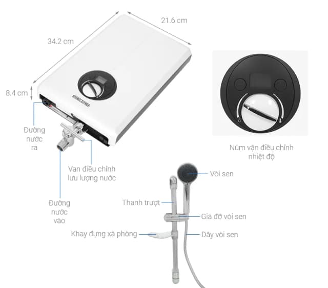 So sánh giá Máy nước nóng trực tiếp Stiebel Eltron 4500W XGLP 45 EC rẻ nhất? - Ảnh 2