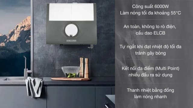So sánh giá Máy nước nóng trực tiếp đa điểm (Multi Point) Stiebel Eltron 6000W DDH 6 EC rẻ nhất? - Ảnh 2