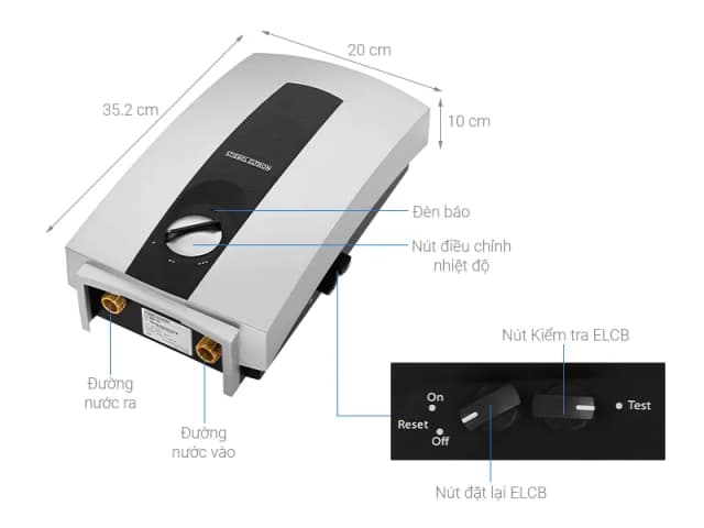 So sánh giá Máy nước nóng trực tiếp đa điểm (Multi Point) Stiebel Eltron 6000W DHC 6 EC rẻ nhất? - Ảnh 2