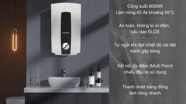 So sánh giá Máy nước nóng trực tiếp đa điểm (Multi Point) Stiebel Eltron 6000W DHC 6 EC rẻ nhất? - Ảnh 3