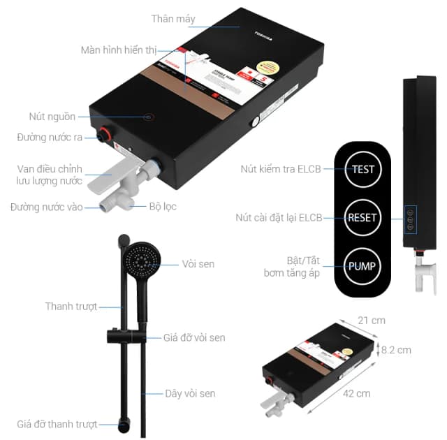 So sánh giá Máy nước nóng trực tiếp Toshiba 4500W TWH-45EMC1PVN(K)-KB rẻ nhất? - Ảnh 18