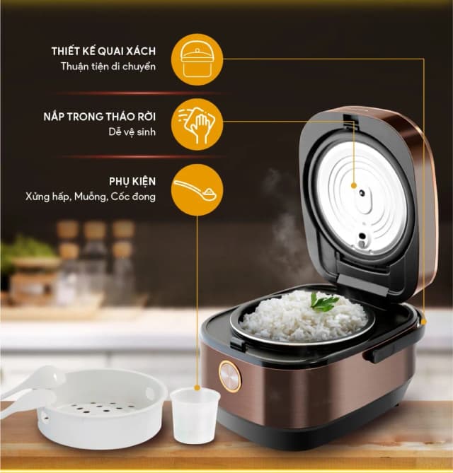 So sánh giá Nồi cơm điện tử BlueStone 1.5 lít RCB-5949 rẻ nhất? - Ảnh 17