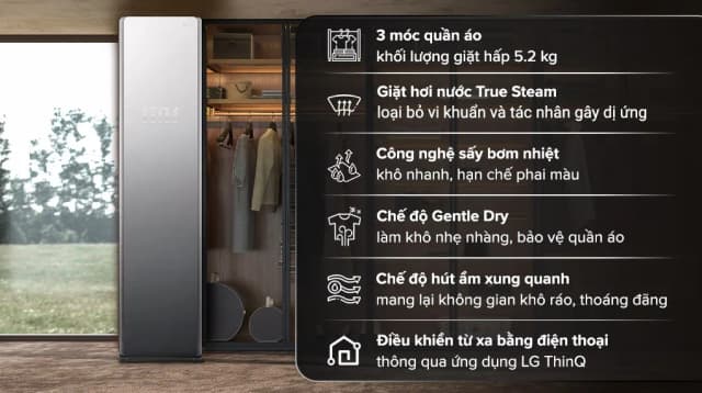 So sánh giá Tủ chăm sóc quần áo thông minh LG Styler Inverter 3 móc S3MFC rẻ nhất? - Ảnh 13