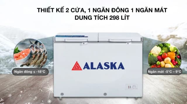 So sánh giá Tủ đông Alaska 298 lít BCD-4568N rẻ nhất? - Ảnh 4