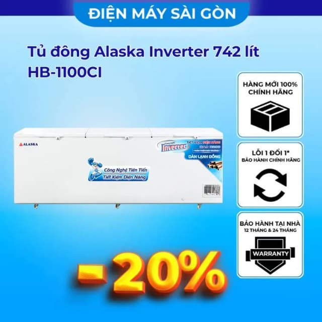 So sánh giá Tủ đông Alaska Inverter 742 lít HB-1100CI rẻ nhất? - Ảnh 12