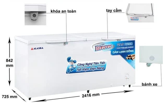 So sánh giá Tủ đông Alaska Inverter 742 lít HB-1100CI rẻ nhất? - Ảnh 5