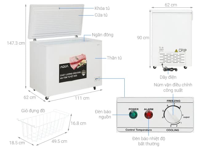 So sánh giá Tủ đông Aqua Inverter 301 lít AQF-C4001EN rẻ nhất? - Ảnh 5