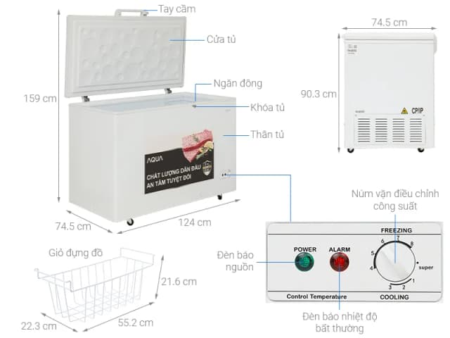 So sánh giá Tủ đông Aqua Inverter 379 lít AQF-C4801EN rẻ nhất? - Ảnh 8