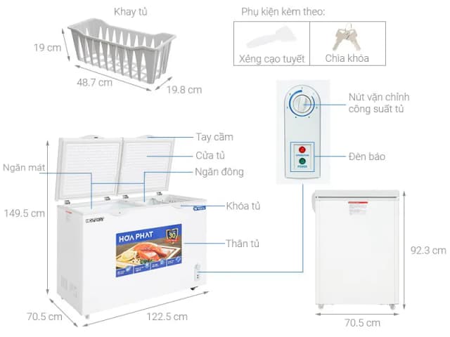 So sánh giá Tủ đông Hòa Phát Inverter 271 Lít HPF BD8271 rẻ nhất? - Ảnh 3
