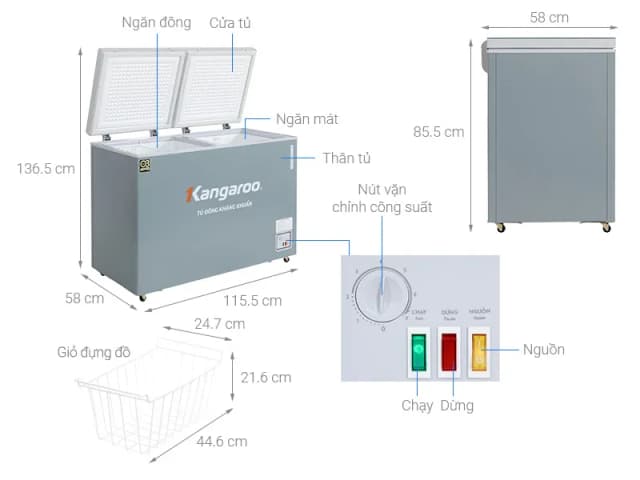 So sánh giá Tủ đông Kangaroo 252 lít KGFZ312NK2 rẻ nhất? - Ảnh 6